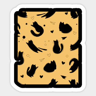 Cute Cat Pattern Sticker